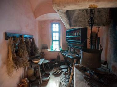 Stará kuchyně na hradě Stolpen