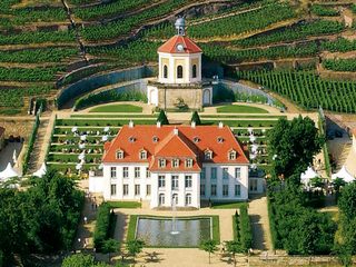 Schloss Wackerbarth Belvedere Luftansicht Schloss Wackerbarth Belvedere Luftansicht