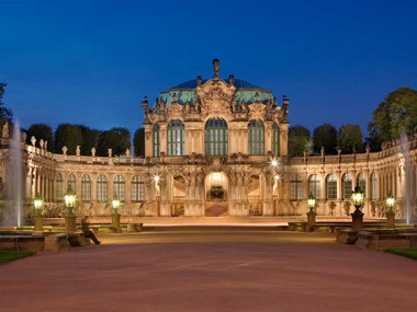 Abendstimmung im Innenhof des Dresdner Zwingers