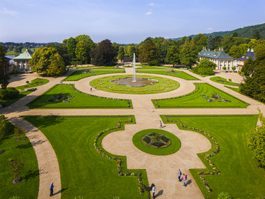 Überblick über den Lustgarten im Schloss und Park Pillnitz