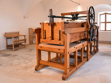 Wäschemangel in der Ausstellung "Festung um 1900"