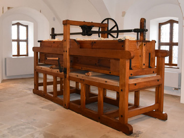 Wäschemangel in der Ausstellung "Festung um 1900"