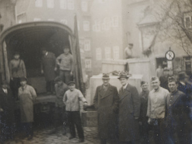 Anlieferung in Meißen, Foto: Archiv Suermondt-Ludwig-Museum, Aachen