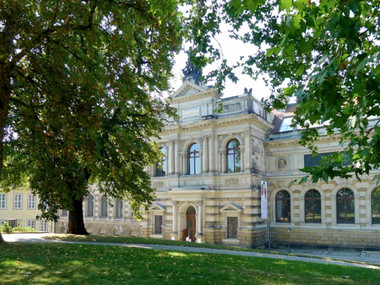 Blick auf das Albertinum von der Brühlschen Terasse in Dresden