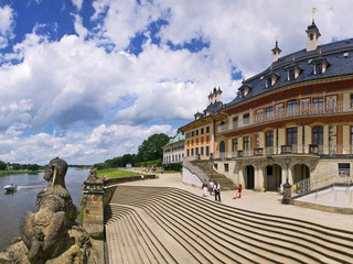 Schloss Pillnitz Wasserpalais Schloesserland Sachsen 
