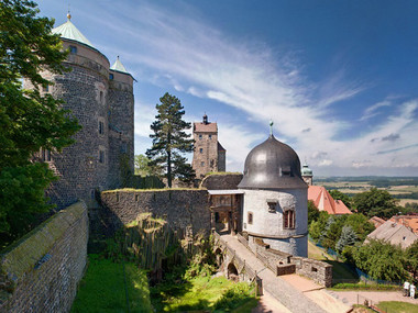 Zamek Stolpen widok zewnętrzny