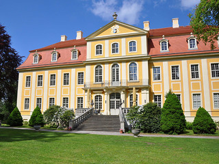 Barockschloss Rammenau Schloss Rueckseite Barockschloss Rammenau Schloss Rueckseite