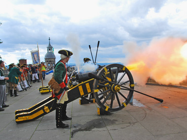 Kanonenfeuer auf der Festung Königstein