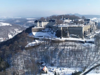 Festung Königstein von Westen | Luftaufnahme