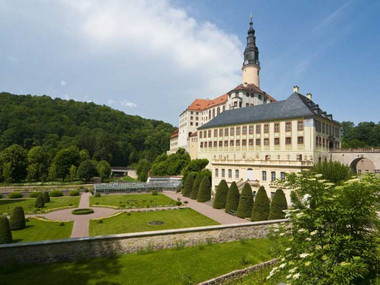 Zamek Weesenstein widok z parku