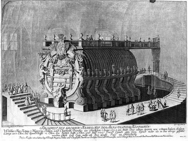Historische Ansicht des Riesenweinfasses